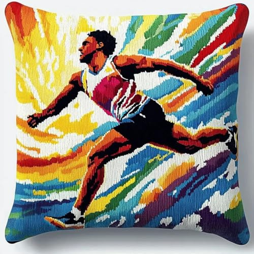 XDEGHUANGSS Cojín de nudos para anudar, juego de anudar regalos hechos a mano, alfombra de anudación para niños y adultos, juego de manualidades de bordado para principiantes decoración del hogar, 17