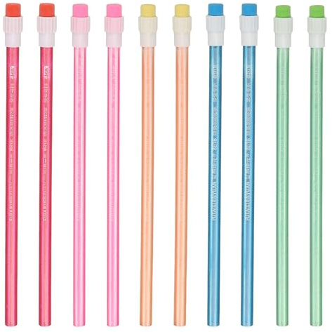 PATIKIL Lápiz De Grafito HB, 10 Paquetes De Lápices Hexagonales De Madera Con Goma De Borrar Para Suministros De Escritura Y Dibujo De Oficina, Multicolor