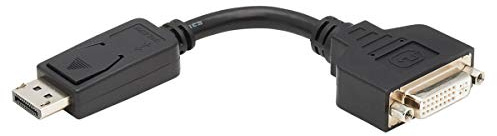 TRIPP LITE DisplayPort to DVI Adapter Cable Converter Extender, Male-to-Female, 1080p @ HD Resolution, DisplayPort++ Dual-Mode Port, 6-inch Cord, 3-Year Warranty (P134-000)