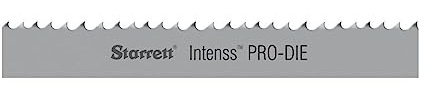 Starrett Intenss PRO-DIE Bi-Metal Band Saw Blade with M-42 Cobalt HSS Teeth - Ideal for Tool, Die and Mold Steels - 5 Ft. 4-1/2, 1/2 x .025 x 14-18/P - 99188-05-04-1/2