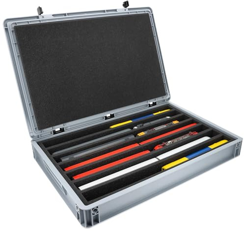 Feldherr Eurobox 60 x 40 cm Set para modelismo ferroviario - Escala H0-7 Compartimentos - Inserto de Espuma para Almacenamiento Vertical - solución compacta para locomotoras y vagones