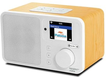 Radio Internet avec SPOTIFY Connect WI-FI WiFi Radio numérique de Cuisine Haut-Parleur Bluetooth Réveil Snooze Minuteur LCD Couleur Ferguson Regent (InternetRadio+Spotify Connect, i100s Blanc)
