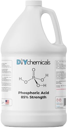 DIYChemicals Phosphoric Acid 85% â Rust Remover, Wood Stain Remover, pH Control, High Purity Orthophosphoric Acid for Metal, Fertilizers - Made in USA - 1 Gallon (128 fl oz)