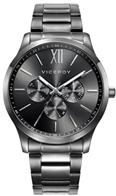 Viceroy Reloj Analógico Hombre de Acero Inoxidable - 43 mm - Movimiento de Cuarzo - Acabado Dorado - 401187