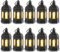 Small Lanterns with LED Candles Set of 10, Hewory Mini Black Gothic Lantern Vintage Decorative Hanging Garden Lantern for Outside Halloween Christmas Wedding Decorations Party Yard, Battery Included
