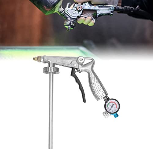 Fafeicy Luftuntergrund-Spritzpistole aus Aluminiumlegierung, Unterbodenschutzpistole mit einstellbarem Druck, für den Rostschutz von Kraftfahrzeugen, 90% der Fahrgestellkleber