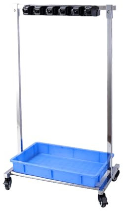 Portascopa Con Ruote, Portascopa Mobile, Scopa Per Carrelli A Mano, Organizer Per Prodotti Per La Pulizia, Carrello Per Pulizie Per Garage, Armadio Da Giardino ( Colore : Silver , Taglia : 40X66X110CM