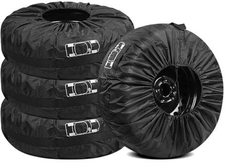 Tkxjry 2 Pezzi Borsa Pneumatici Auto, 105x46cm Copertura per Pneumatici, Copri Gomme, Borse per Pneumatici Auto, Adatto per Pneumatici da 13-18 Pollici, per Trasporto E Stoccaggio Puliti