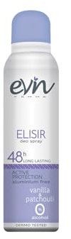 EVIN FEMME | Deodorante Donna Spray 48H Elisir, Fragranza Vanilla e Patchouli, Formula Attiva per 48h, 150ml