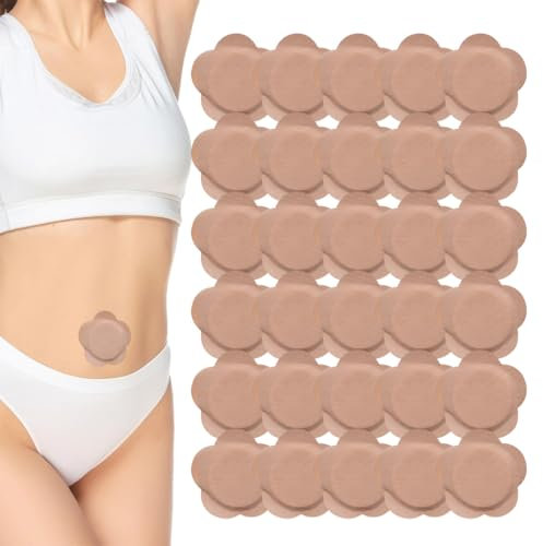 QOCUILC 30 patchs d'huile de ricin auto-adhésifs pour nombril – Packs naturels pour douleurs abdominales, digestion, détox et relaxation du ventre