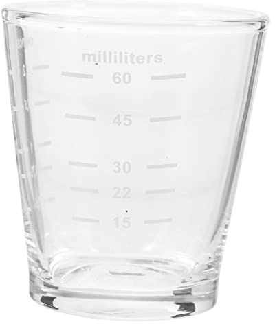 Cabilock Tasse à Café En Verre 80 Ml Avec Échelle Graduée, Verre Transparent Résistant à La Chaleur, Doseur Multifonction Pour Espresso Et Latte, Usage Domestique Et Bureau, Gobelet Pratique Et Léger