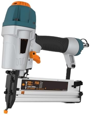 Pistola sparachiodi ad aria compressa, Pistola Sparachiodi Pneumatica Tre In Uno Carpenter F50 Dritta In Acciaio A Forma Di U,Progetti di artigianato decorativo(3-in-1 Lightweight)