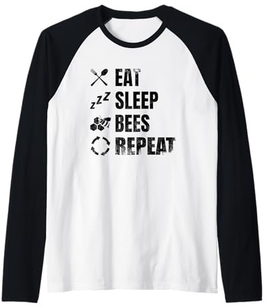 Apicoltore Routine giornaliera Amante delle api Ape da Miele Maglia con Maniche Raglan