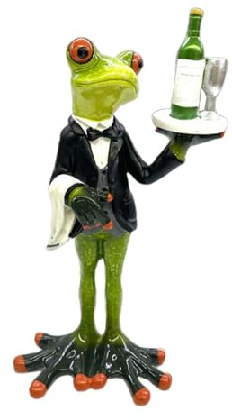 LIXSAZSE Animal Sculpture Cabinet Fireplace Birthday Gift for Creative Decorative Figurine Office Home Decor Tabletop Craft Ornament Living Room Decor Waiter Frog Statue Shelf Desk Home Decoration