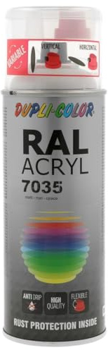 DUPLI-COLOR 710056 Acryl-Spray, 400 ml, RAL 7035 Lichtgrau Matt