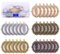 Swpeet Kit de 60 bandejas colgantes, incluye 30 bandejas colgantes de 5 colores, biseles ovalados con 30 azulejos de cúpula de vidrio para manualidades y fabricación de joyas, S, Vidrio