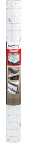 EasyLiner Clear Adhesive Shelf Liner for Cabinets & Cupboards, Protective Covering - Peel and Stick Shelf Liner, Easy-to-Cut & Fit - Self-Adhesive, Removable - 20 in x 30 ft - 1 Roll