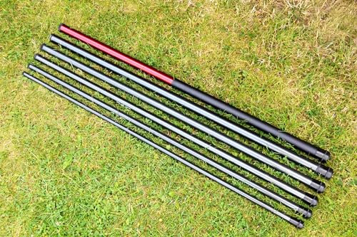 DEKOVALENZ Mât télescopique PRV de différentes Longueurs, mât de Drapeau pour Drapeaux de Bali, Longueur:5 mètres, Ausführung:Mât avec Morceau de Tuyau SC50