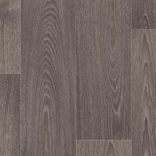 PVC Bodenbelag Meterware in Holzoptik dunkel | Vinylboden Meterware Eiche ideal für Wohnzimmer und Flur | Vinyl Rollenware in 300 cm Breite (3 m x 12 m)