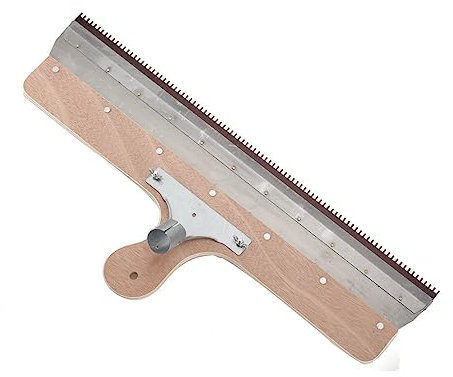 Lfhelper Rasqueta de superficie grande dentada de 560 mm, rasqueta de superficie, rasqueta con dispositivo de conexión, ancho de los dientes: aprox. 2 mm, altura del diente: 5 mm, ancho de la brecha