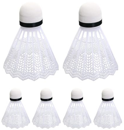 Badminton-Federbälle – Badminton-Vogel, 6 Badminton-Bälle | Langlebiges und stabiles Badmintonzubehör für Schlagübungen, Badmintonzubehör für Männer und Frauen