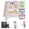 VERGLEICHSSIEGER - Alason® Tritthocker Klappbar 32 cm, Belastbar bis 165 kg – Mit Aufhängehaken & Aufbewahrungstasche – Platzsparender, Faltbarer Hocker in Weiß/Beige für Zuhause, Küche, Bad & Garage