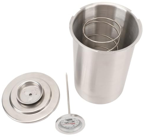 Naroote Cocina de Prensa de Carne, Combinación de Aguja de Ablandamiento Fácil con la Olla de Carne Al Resistente Ahorro de Tiempo Multifuncional con Calibre de Temperatura para el Hogar (B)