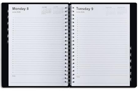 2026 Staples 8 x 11 Daily Appointment Book, Faux Leather Cover, Black (ST58453-26)
