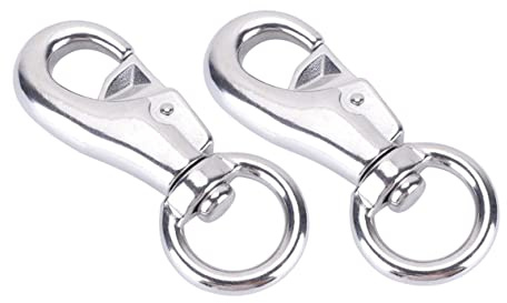 CLISPEED 2 pezzi Gancio Girevole per Sedia Sospesa Resistente Facile Installazione per Esterni per Hammock e Corde Campeggio