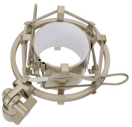 BESTYASH Soporte de Micrófono Metálico Antivibración Clip de Suspensión para Micrófonos en Estudios y Ktv, Diseño Resistente y Fácil Fijación