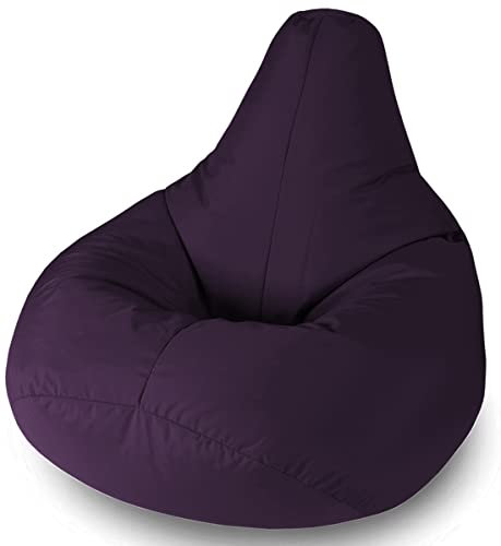 Beautiful Beanbags - Highback Beanbag for Kids - Indoor/Outdoor Lounge Chair - Water Resistant - 35 Inches - Manufactured in UK - Purple