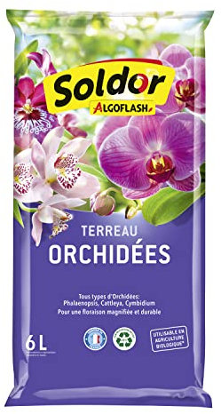 ALGOFLASH Terreau Orchidées, UAB, Prêt à l'Emploi, Fabriqué en France, 6 L, TORCH6