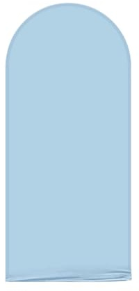 AIBIIN Arrière-plan en forme d'arche - Double face - Convient à la décoration de mariages, d'anniversaires, de fêtes de naissance et de banquets - Bleu uni- 0,6 x 1,5 m