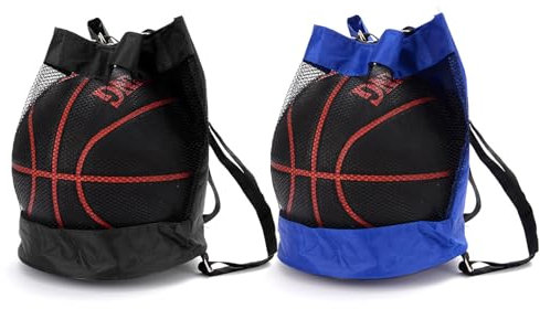 2 Stück Ballsack Ballnetz, Basketball Tasche, Rucksack Beutel, Fußballtasche für Jugendliche, Sport Netztasche Mesh Gym Sack Rucksack Tragbare Ballnetz für Fußball Basketball Tennis Volleyball