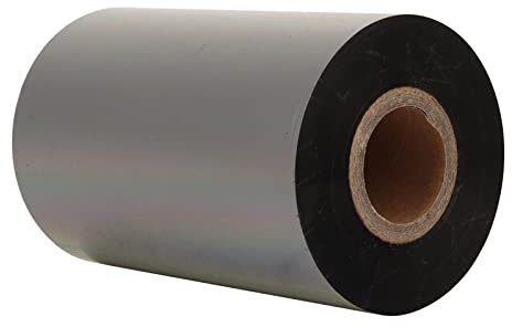 ZJchao Schwarzes Thermotransferband für Etikettendruck, Antistatisches Wachs, Barcodeband, 100 Mm X 300 M, mit Hoher Druckdichte für TSC-, ARGOX-, POSTEK- und -Thermotransferdrucker