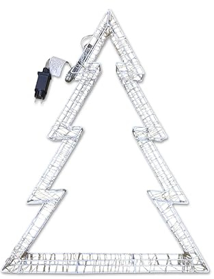 Albero Luminoso 3D con Led Bianco Caldo e Led Flash disponibile in 2 diverse dimensioni, pensato per poter essere appeso, ma spesso utilizzato anche d'appoggio (ø 80cm)