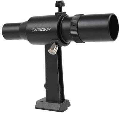 Svbony SV182 Sucherfernrohr für Teleskop, 6x30 Sucherfernrohre, optischer Positivbildsucher, achromatische FMC-2-Element-Linse, mit Fadenkreuz aus Messing, geeignet für astronomische Beobachtungen