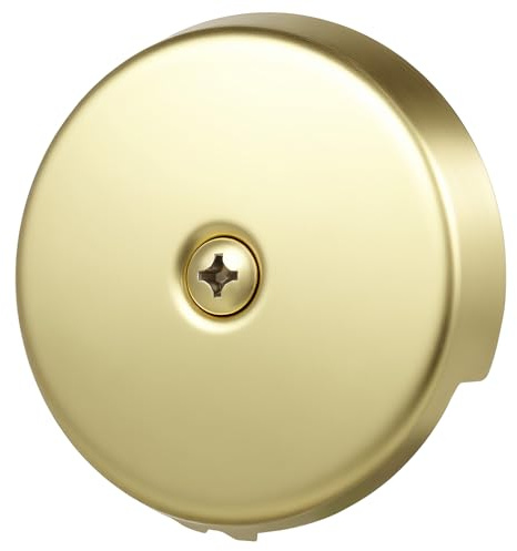 Veemoon Drenaje de Desbordamiento para Bañera Inoxidable Panel de Desbordamiento para Baño de Montaje Un Orificio Accesorio de Baño Compatible Instalación