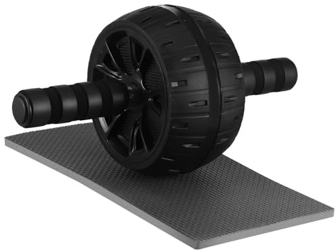 VINTORKY Rodillo para Abdominales con Almohadilla de 30x16 Cm, Rueda Ancha Antideslizante para Entrenamiento de Fuerza Central, Equipo de Ejercicio Abdominal para Fitness en Casa, Rodillo