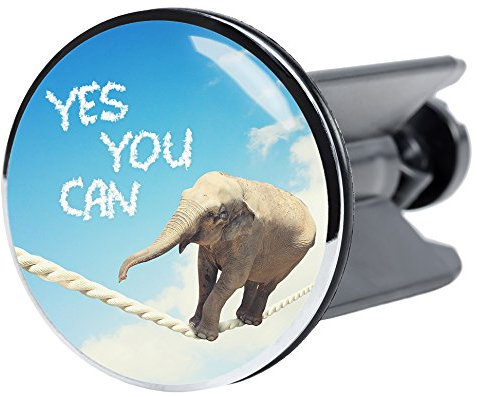 Sanilo Waschbeckenstöpsel Yes You can, schöner Stöpsel für das Waschbecken, universal mit Motiv