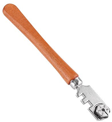 Cortador de Vidrio de Grado Profesional 130 MM Seis Ruedas Herramienta de Kit de Corte Artesanal con Mango de Madera