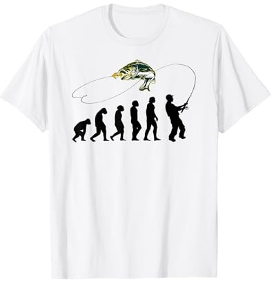 Pêche Pêcheur à la canne à pêche fishing ÉVOLUTION Pêcheur T-Shirt
