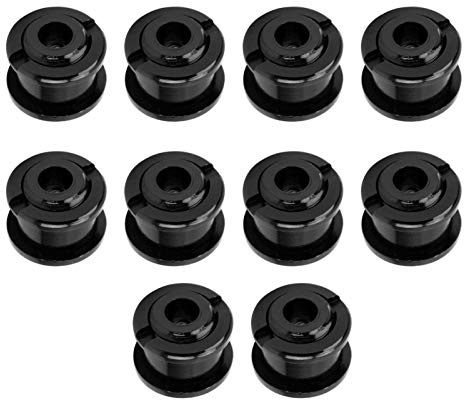 Demeras Boulons de Plateau de vélo 4.9MM boulons de Plateau à Vitesse Unique boulons de pédalier en Alliage pour VTT vélo de Route 10 pièces(Noir)