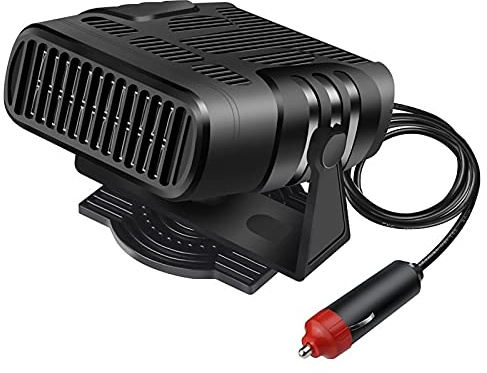 Car Heater Defroster,12V/24V Plug in Cigarette Lighter Car Windscreen Defogger,Heat Cooling Fan Plug in Cigarette Lighter 360 Degree Rotary Base,24V