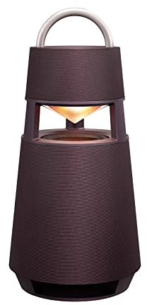 LG XBOOM 360 RP4 Omnidirectional 360˚Sound Portable Wireless Bluetooth Speaker with Mood Lighting, Up to 10 Hours Battery, Indoor/Outdoor - Burgundy