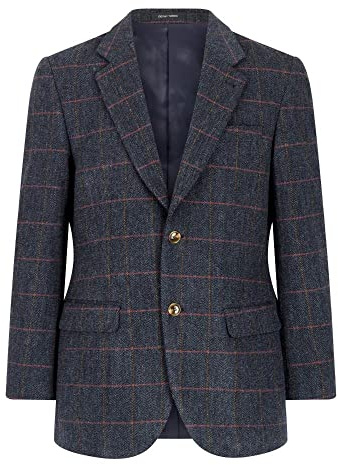 WALKER AND HAWKES - Derby Tweed Windsor Blazer för män, Blå tweed, 60 SE