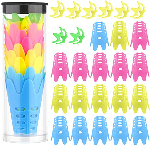 LUTER 26pcs Golf Tees Plastic, Outdoor Indoor Golf Training Tees Tools Plastic Golf Simulator Tees Golf Practice Mat Tees for Lawn Home Outside Golf-Lover Athletes (18 Tall & 8 Small, Multicolored)