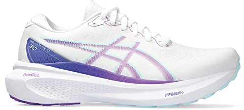 ASICS Women's Gel-Kayano 30 Running Shoes, White/Cyber Grape, 6.5 UK