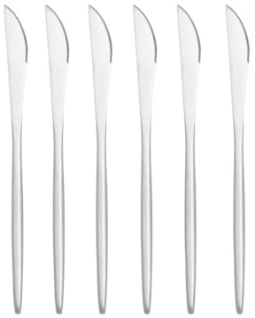 Bidasoa Fosil Set med 6 bordsknivar i rostfritt stål, 23 x 1,2 x 1,1 cm stål