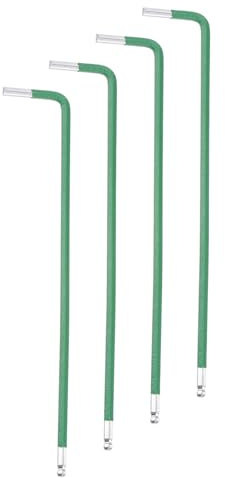 QUARKZMAN 4 Piezas de Llave Hexagonal de Bola 3/32 de Acero S2 en Forma de L, Llaves Hexagonales de Brazo Largo para Herramientas de Reparación en el Hogar